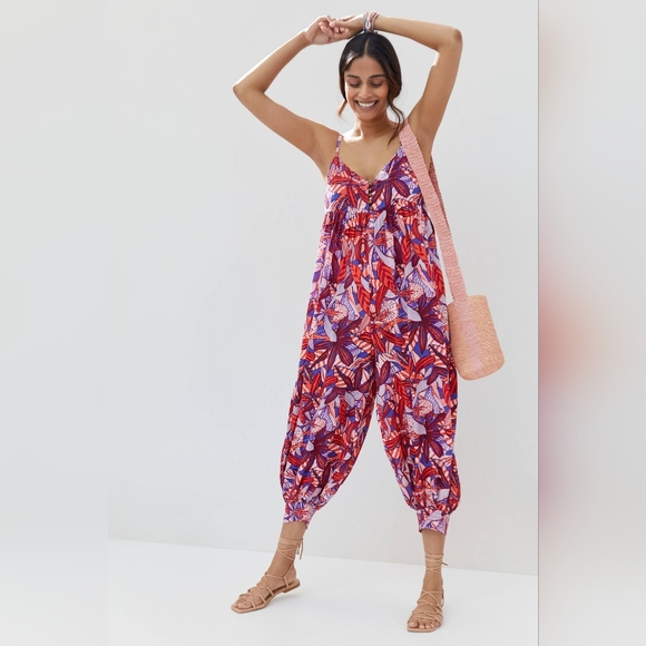 Anthropologie Claire Colin Bohemian Beach Romper, Medium - Picture 4 of 10